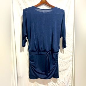 White House Black Market Navy Blue Blouson Mini Dress